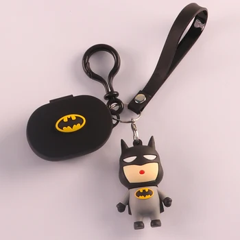 

For Redmi AirDots Case Cute Marvel Batman with Keychain Accessories Silicone Case for Xiaomi MI Air Wireless Earphone Cover