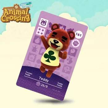

161 Teddy Animal Crossing Card Amiibo Cards Work for Switch NS 3DS Games