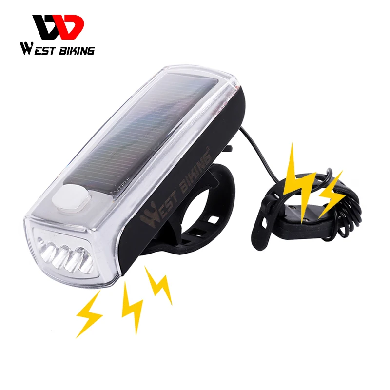 West Biking Cycling Light Led Speaker Solar Powered Lamp Usb
