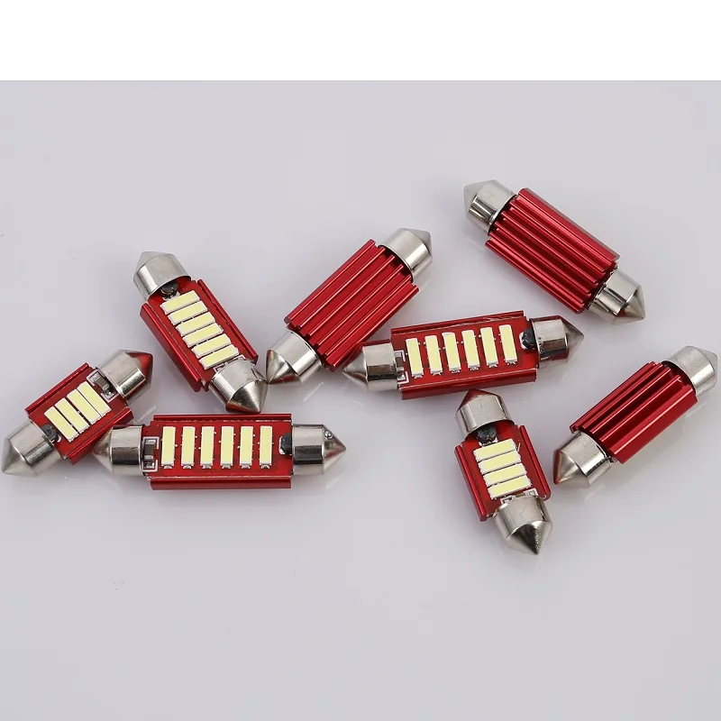 Festoon 10PCS C10W C5W LED Canbus White Free Error 31mm 36mm 39mm 42mm Car Bulb Interior Reading Light License Plate Lamp12V24V |