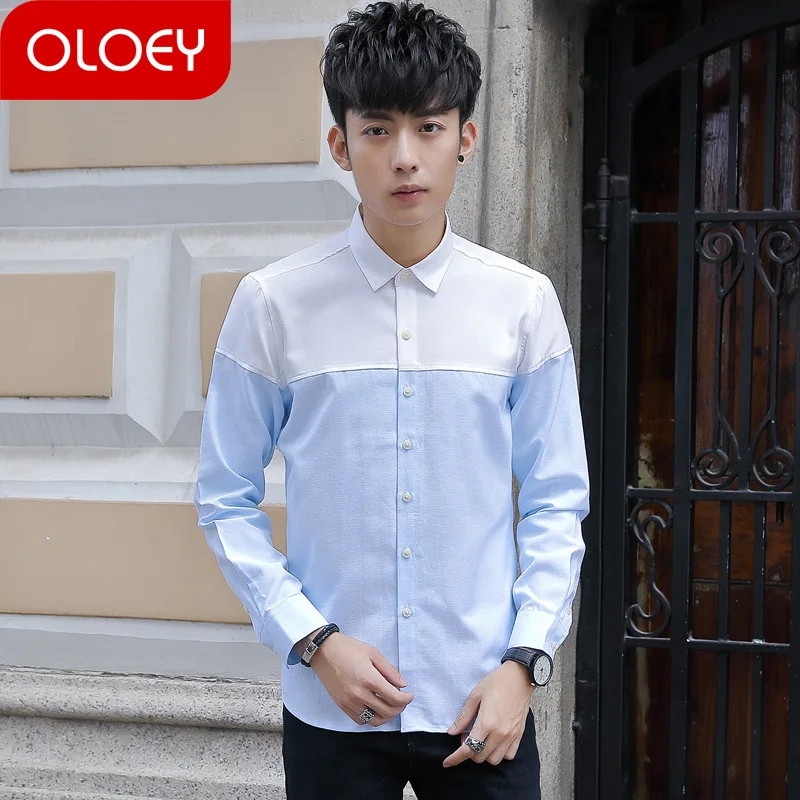 

New autumn fashion long-sleeved cotton shirt han edition cultivate one's morality men's shirt in a trend of wind
