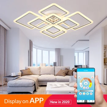 

LED Chandelier Modern Ceiling chandeliers Lighting For Living Room Bedroom kitchen With Remote Control Lustre Light Fixtures
