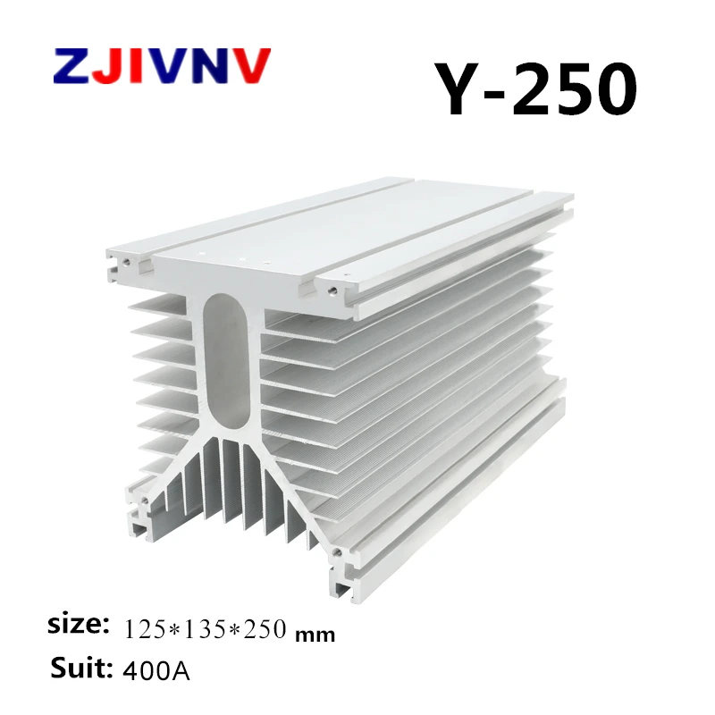 

Y-250 white 125*135*250mm 400A three phase solid state relay Industrial SSR heat sink radiator Y shape