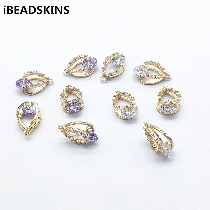 New Arrival! 19x11mm 40pcs Cubic Zirconia Drop Shape Charm For Hand