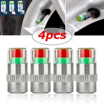 

Tyre Pressure Monitor Sensor Tire Pressure Stem Portable Tire Pressure Valve Indicator Security 4Pcs/Set TPMS Precise