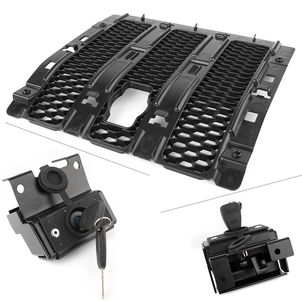 

Auto Car Hood Lock Catch Kit w/ Key For 2018 Jeep Wrangler JL Sahara Rubicon Unlimited Black