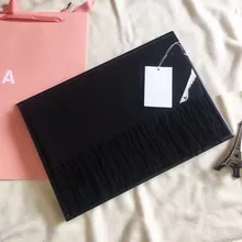 Новинка, женский кашемировый однотонный теплый брендовый шарф с бахромой, модный дизайнерский шарф, теплая мягкая Милая женская шаль