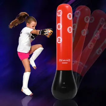 

1.6M New Inflatable Stress Punching Tower Bag Boxing Standing Water Base Training Pressure Relief Bounce Back Sandbag Boxing Bag