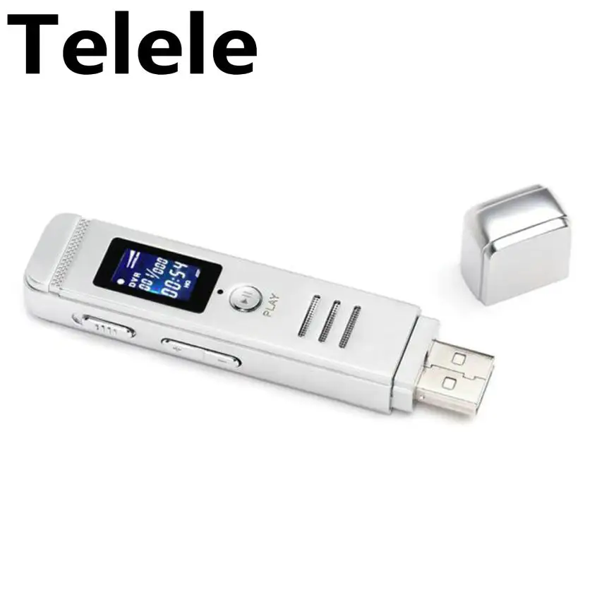 Telele 8 Гб 16 USB ЖК экран цифровой Аудио Диктофон MP3 плеер Поддержка многоязычного