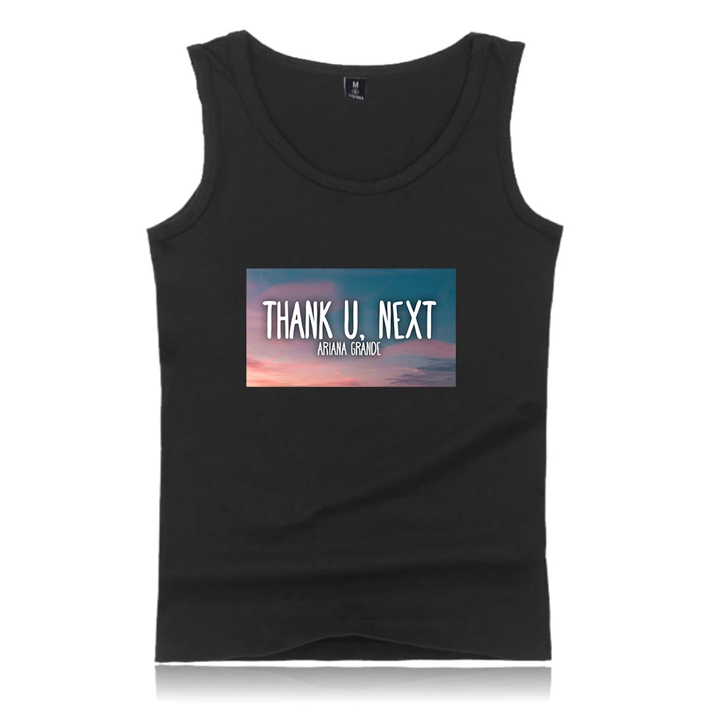 Ariana grande thank you next, Новые Топы на бретелях, популярный классный Повседневный модный топ без рукавов для мужчин/женщин, одежда больших размеров