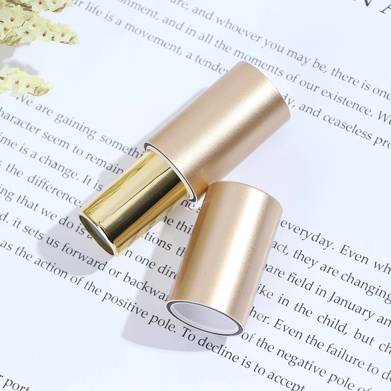 

Round Gold Empty Lipstick Tubes Refillable DIY Lip Gloss Lip Balm Containers