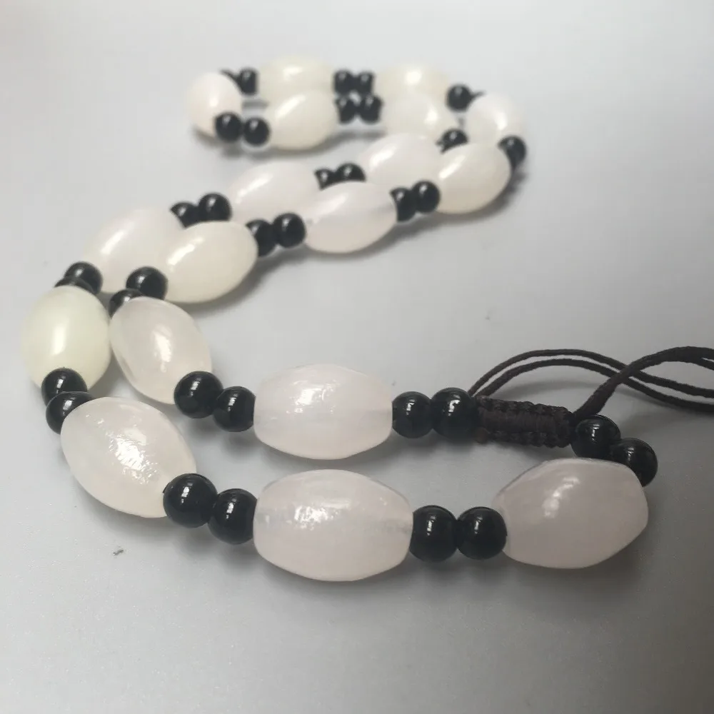 14x10mm white Afghan and black Stone necklace jewelry (Pendant accessories)