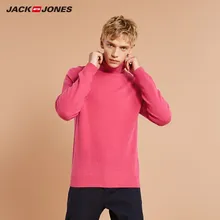 JackJones мужской шерстяной свитер с высоким воротом, приталенный пуловер, мужская одежда 218324517 218425519