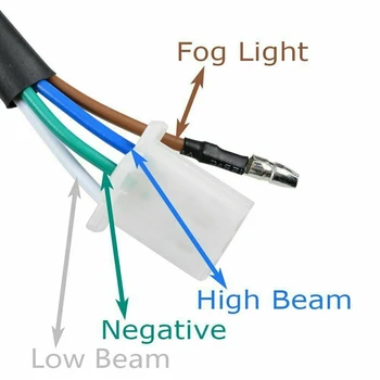 

Retro Vintage Motorcycle Universal Side Mount 35W 6.5 Inch Transparent Headlight Cafe Racer with Grille + Bracket Kit