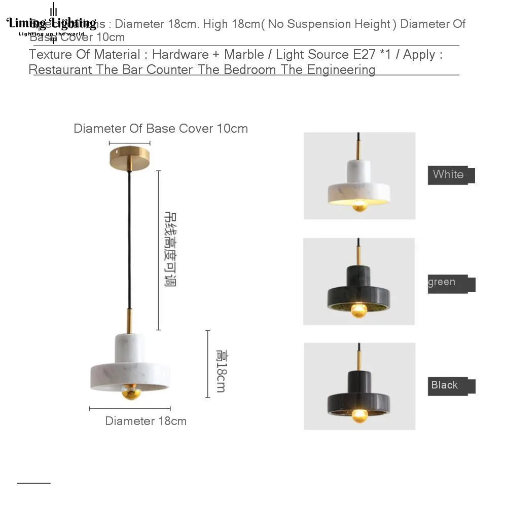 Постмодерн мраморный скандинавский светодиодный подвесной светильник E27 лампа японский стиль столовая гостиная настенная спальня подвесные лампы декоративное крепление