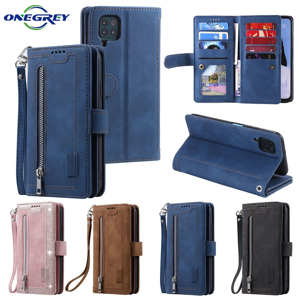 Luxury Flip Leather P40lite Case For Huawei P40 P30 Pro Lite P30pro Retro Zipper Wallet Card Slots Stand Phone Bags Cover Coque