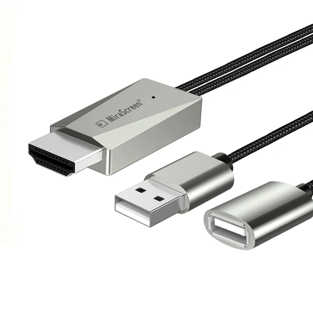 2 м USB к HDTV адаптер Зеркало экран Кабель HDMI-Совместимость с Iphone 11 X для Samsung S20 микро
