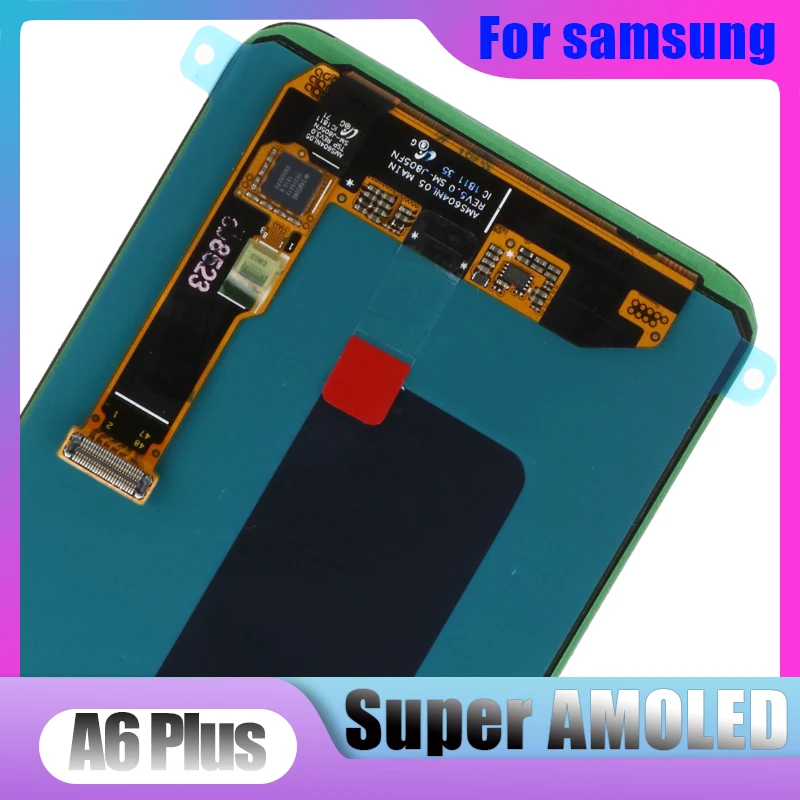 Оригинальный ЖК дисплей SUPER AMOLED для Samsung Galaxy A6 Plus A6050 A6050F сенсорный экран