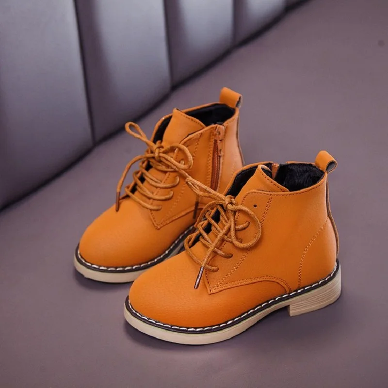 

new waterproof shoes winter boys shoes snowboots girls autumn black kids Martin leather boots child 3 4 5 6 7 8 9 10 11 12 years