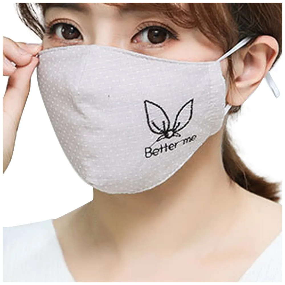 * Cotton PM2.5 Black mouth Mask anti dust mask Activated carbon filter Windproof Mouth-muffle bacteria proof Flu Face masks Care