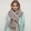 Dress U Up 2022 New Solid Color Thick Wool Scarf Female Autumn and Winter Thick Knit Scarf Women Handmade Scarves ► Photo 2/6