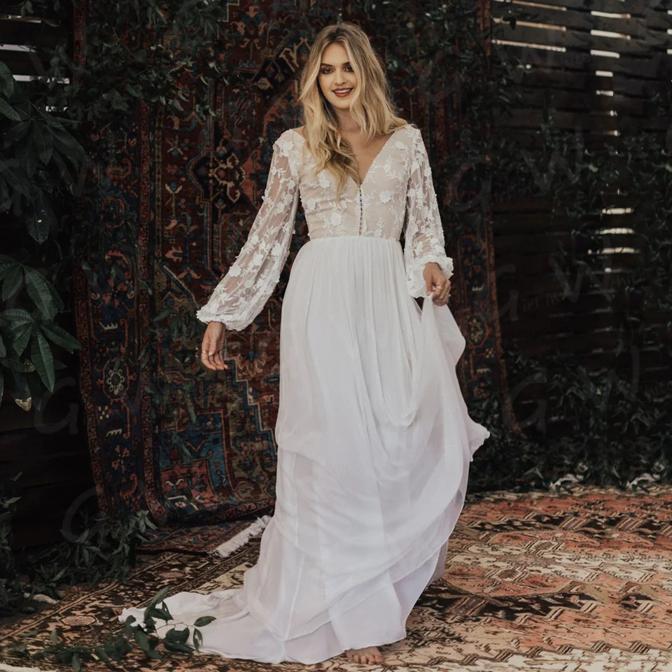 chinese dress ladies Elegance Redefined: Simple Modest Long Sleeves Wedding Dress