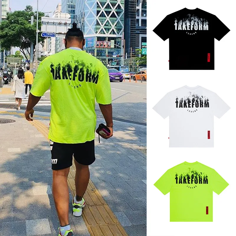 

Sports T-shirt Men's 2020 Summer Thin Muscle Fitness Shortsleeved Cotton Round Neck Shortsleeved Loose Training Suit Gym Shirts