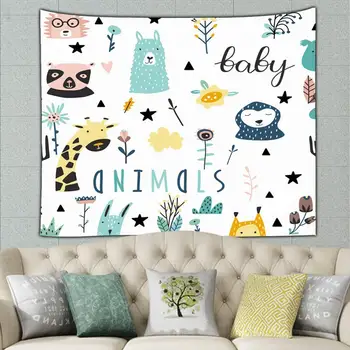 

Baby Animals Funny Tapestry Custom Black & White Home Decor