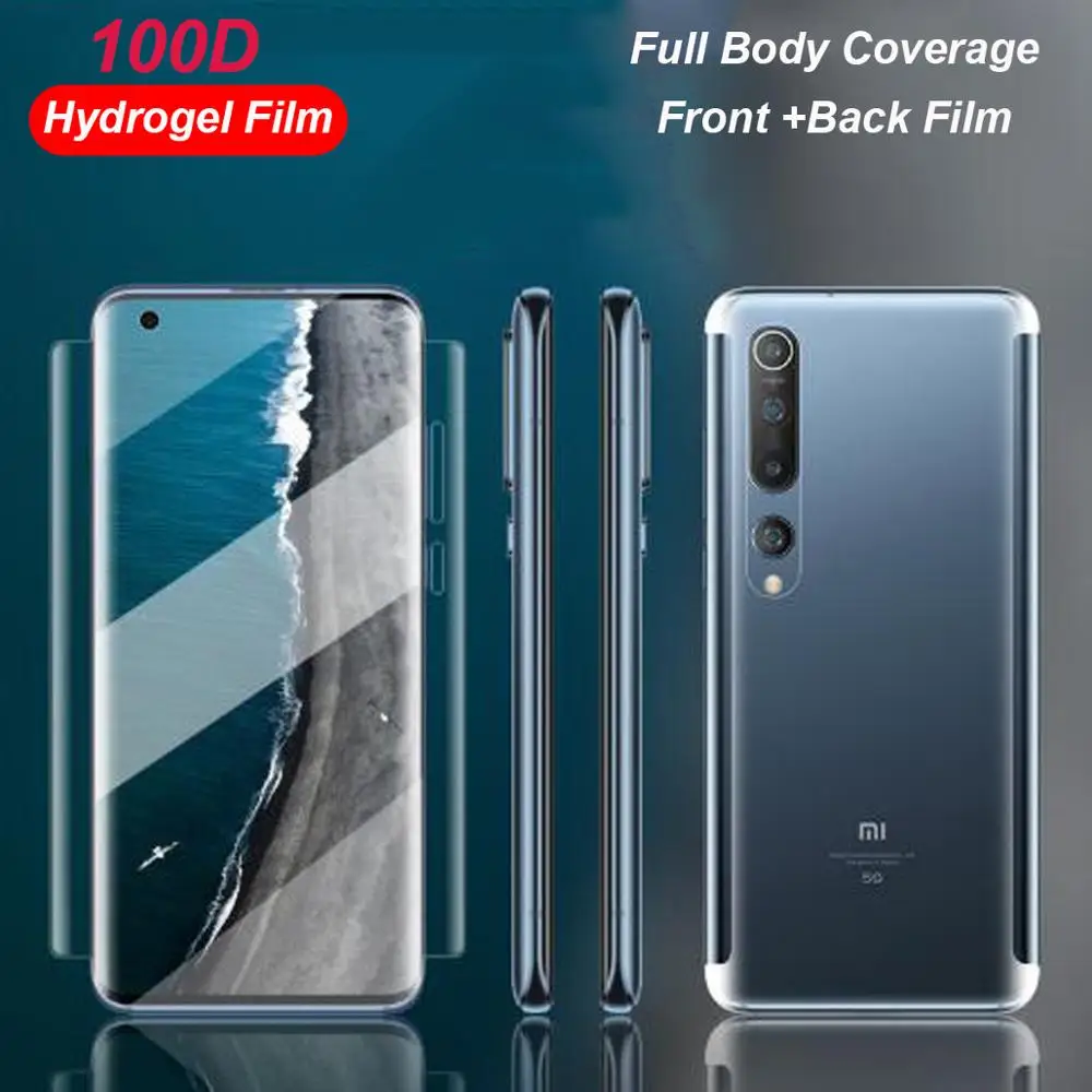 Передняя + задняя Гидрогелевая пленка для Xiaomi 11 10t pro 10 lite mi 9 8 se redmi k30s K30 K20 Pro note