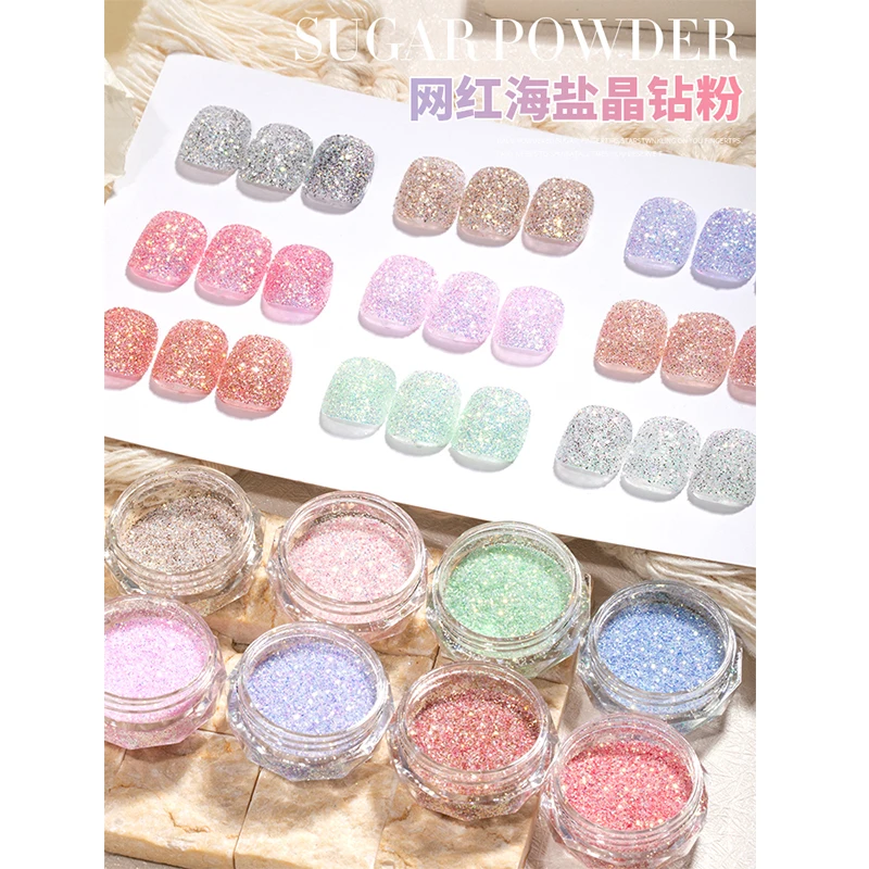 

Diamond Shimmer Sparkle Glitter for nail design/1 Jar Microfine Pedicure Crystal Powder Micro Fine Diamond Spark Glitter m89898