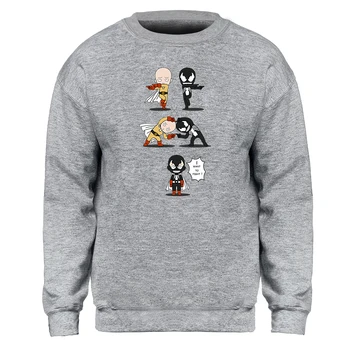 

One Punch Man Cartoon Sweatshirts Pullovers Hoodies Mens Hoodys Venom Edward Brock Tracksuits I Want to Fight Streetwears Hoody