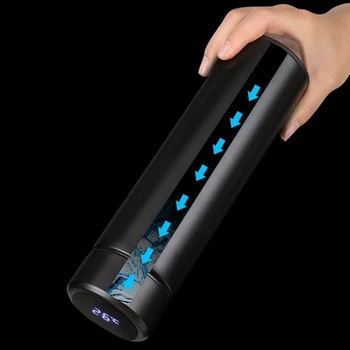 

500ml Intelligent thermos mug with LED Touch Display Temperature Stainless Steel Vacuum Water Thermal Bottle Screen Waterproof