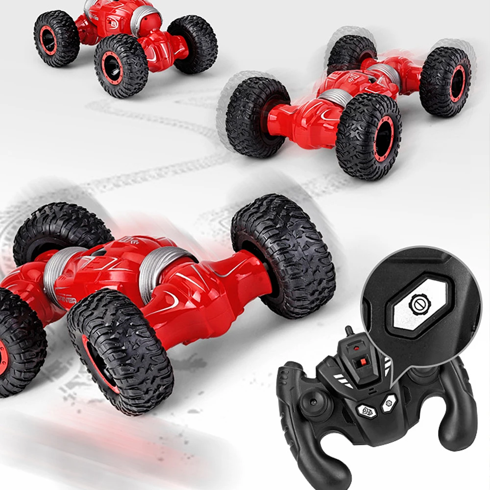 CYSINCOS радио управление 4WD скалолазание Багги Детские игрушки 2,4 ГГц RC функция Двусторонняя барабанная деформация трюк автомобиль детские игрушки
