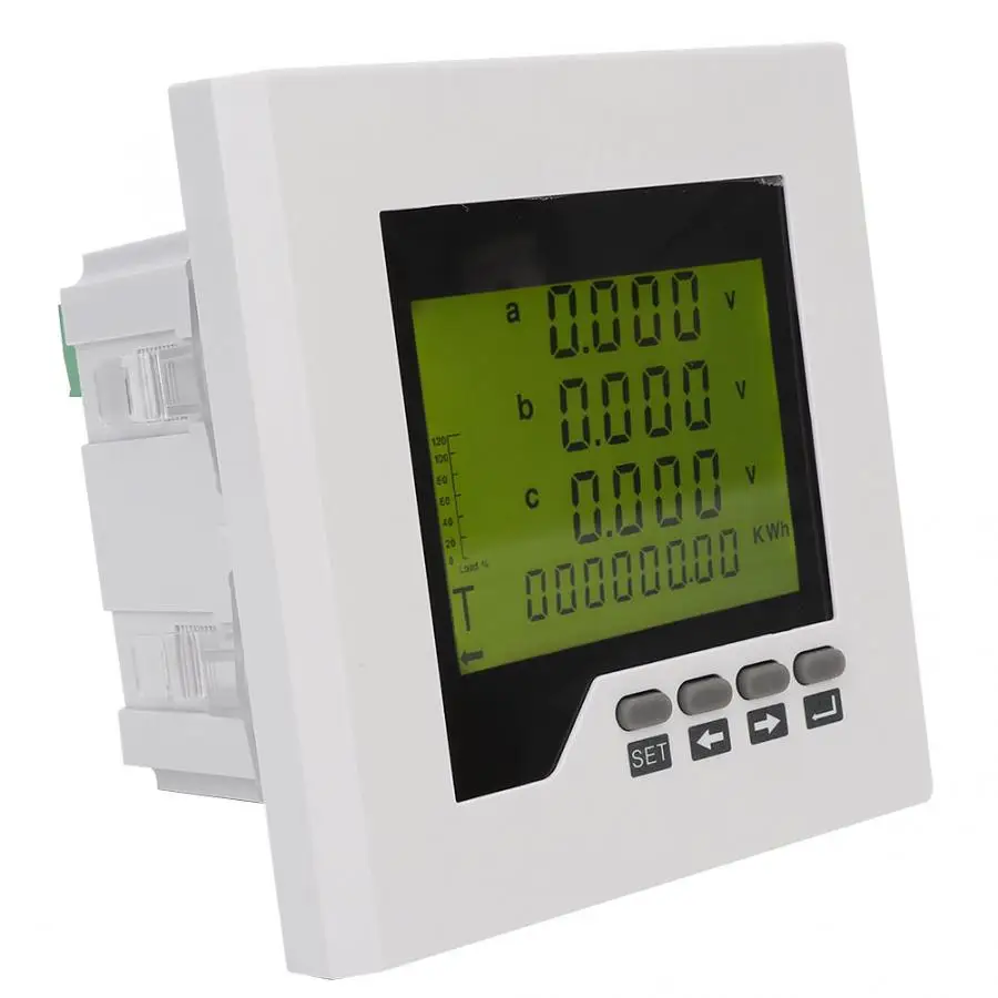 

DTM-D120Y LCD Power Meter 3-Phase Multi-Function Digital Display Electric Energy Meter AC220V Electric Energy Meter Household