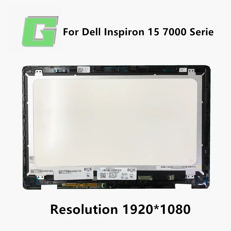 Сборка для ноутбука 15 6 дюйма ЖК дисплей с сенсорным экраном DELL Inspiron 7568 P55F