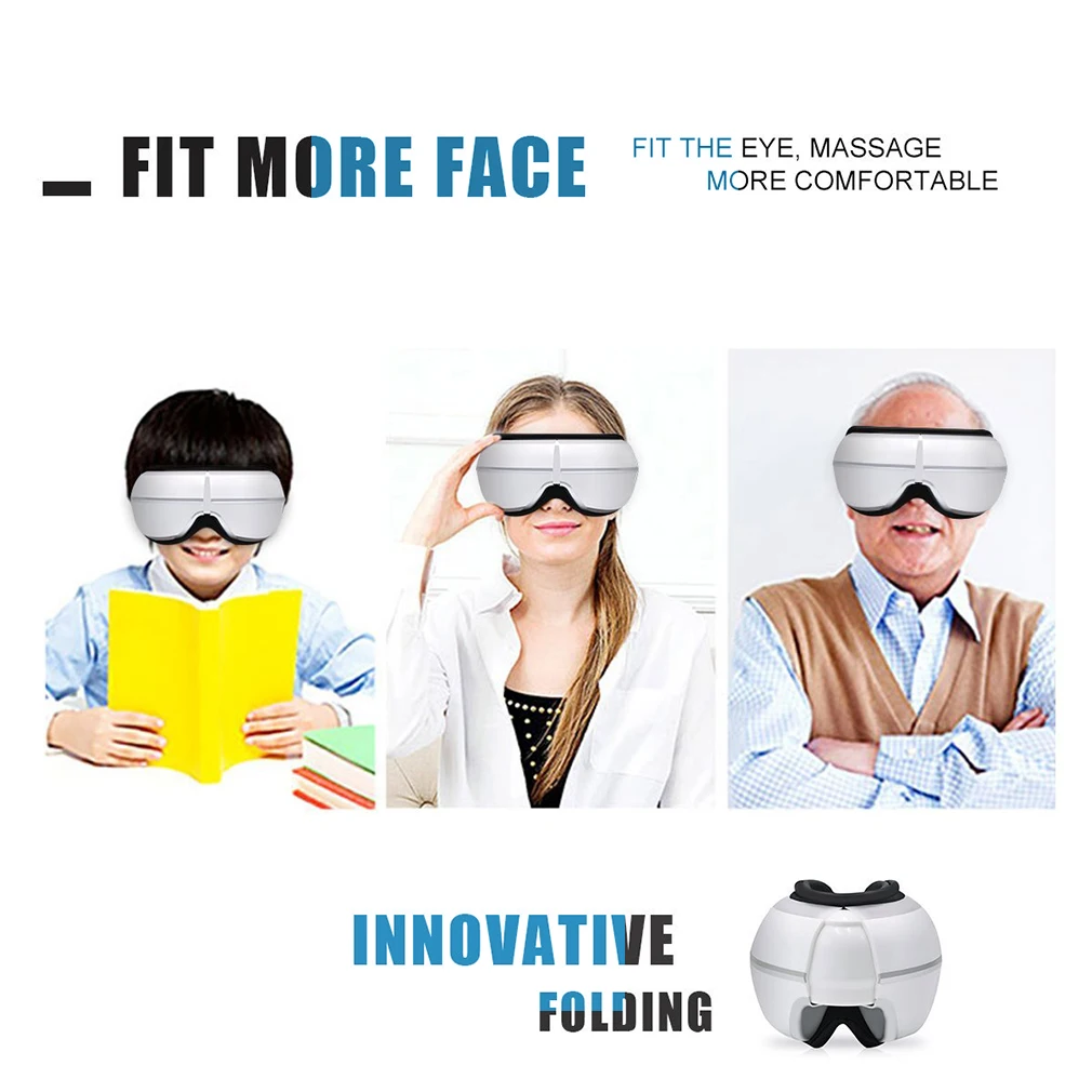 

Wireless Digital Eye Massager with Heat Compression and Music Relieves Eye Strain Dry Eyes Sinus Pressure and Headaches