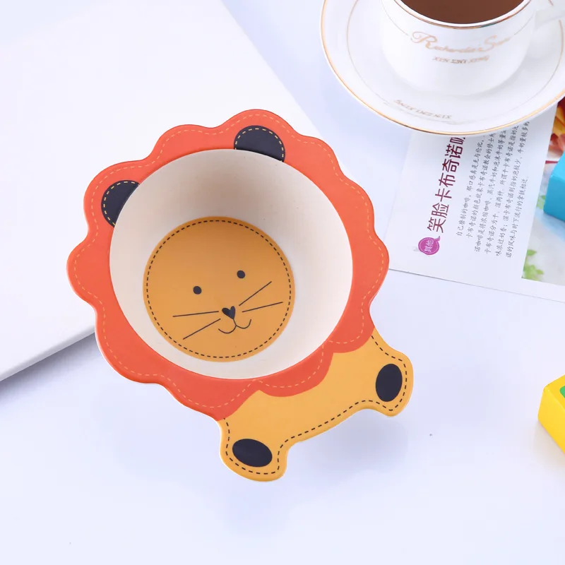 environmental dinnerware Bamboo fiber cartoon  tableware baby feeding bowl child dinner dishes natural healthy