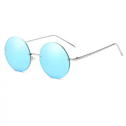 Роскошные круглая металлическая оправа женские солнцезащитные очки итальянский дизайн Модные поляризованные солнцезащитные очки для