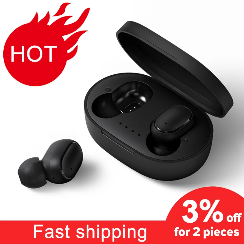 A6S наушники вкладыши TWS Bluetooth PK Redmi Airdots беспроводной 5 0 Hi Fi игровых гарнитур Airbuds