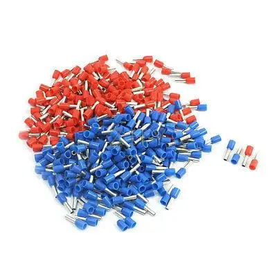 

14 AWG Cable Pre Insulate Bootlace Ferrules Terminals E2508 Red Blue 380 Pcs