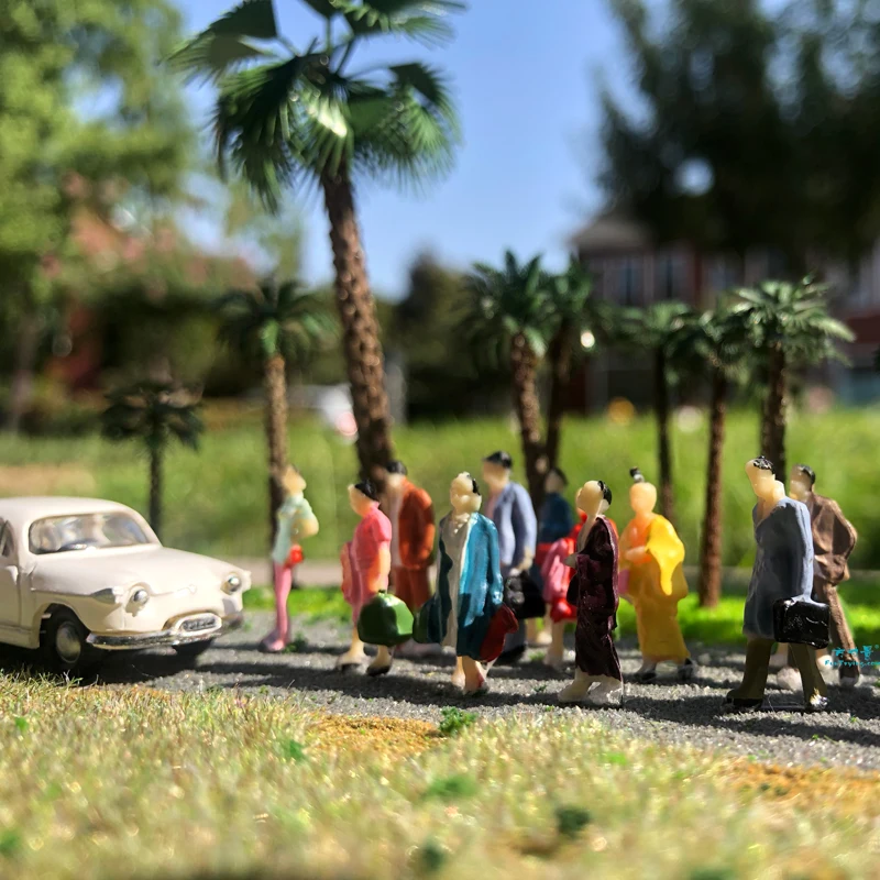 100PCS 1 87 HO Scale Model Figures all in Standing poses landscape model train railway layout 3