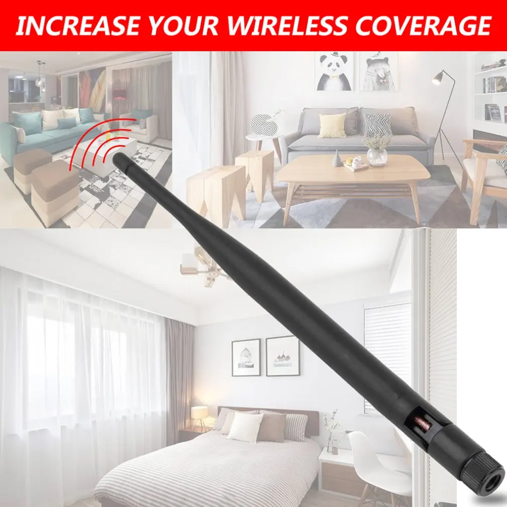 В наличии! 2 4 GHz 7dBi беспроводной WIFI антенный усилитель WLAN RP SMA f PCI карта модем