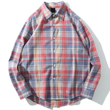 Chemise japonaise à manches longues, hauts Vintage, vêtements pour Couples, mode Streetwear pour hommes, printemps 2021