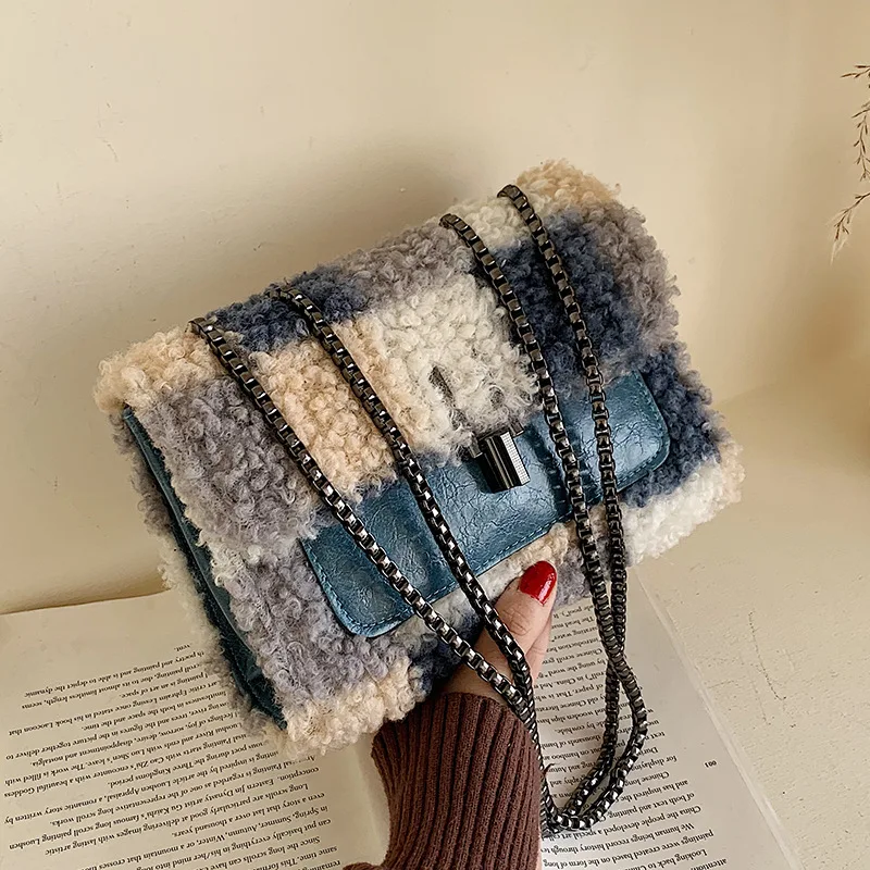 

New version of the Korean version of the satchel women with autumn and winter single-shoulder chain small square bag