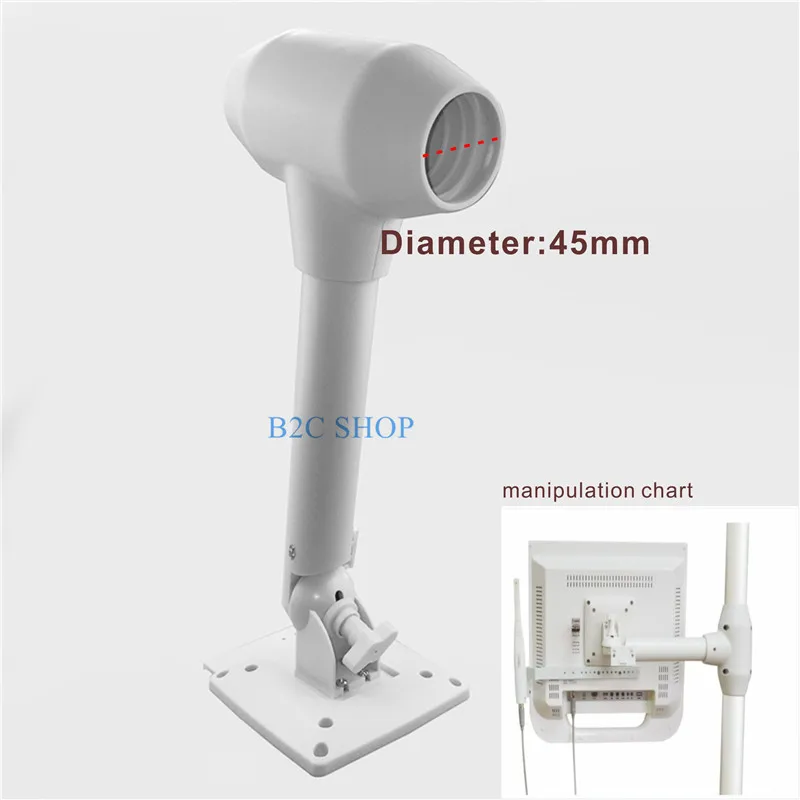 Dental Unit Post Mounted LCD Monitor Intraoral Camera Mount Arm Metal