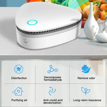 

Mini Ozone Generator Portable Ozone Machine O3 Air Purifier Deodorization Sterilizer Clothes Kitchen Sterilizer Home Air Cleaner