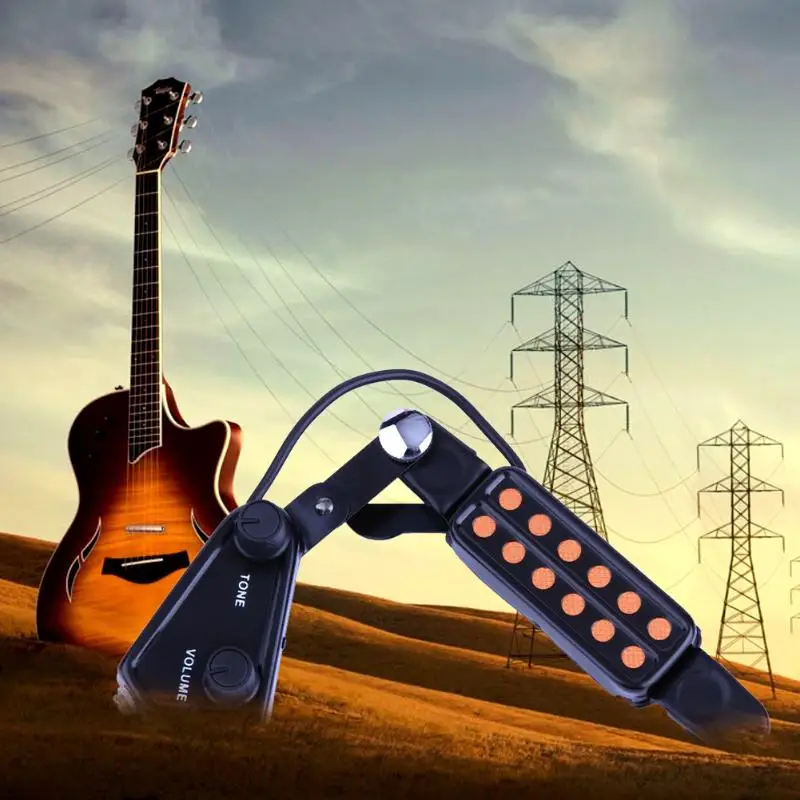 Профессиональная акустическая электрическая гитара с 12 отверстиями|guitar picks|electric