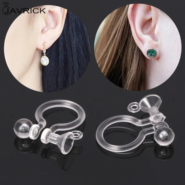 50PCS Invisible Resin Earring Clips For Non Pierced Ears With