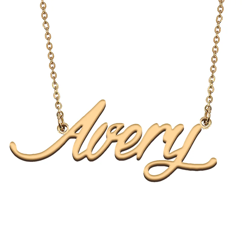 Avery Custom Name Necklace Customized Pendant Choker Personalized Jewelry Gift for Women Girls Friend Christmas Present блокнот avery zweckform