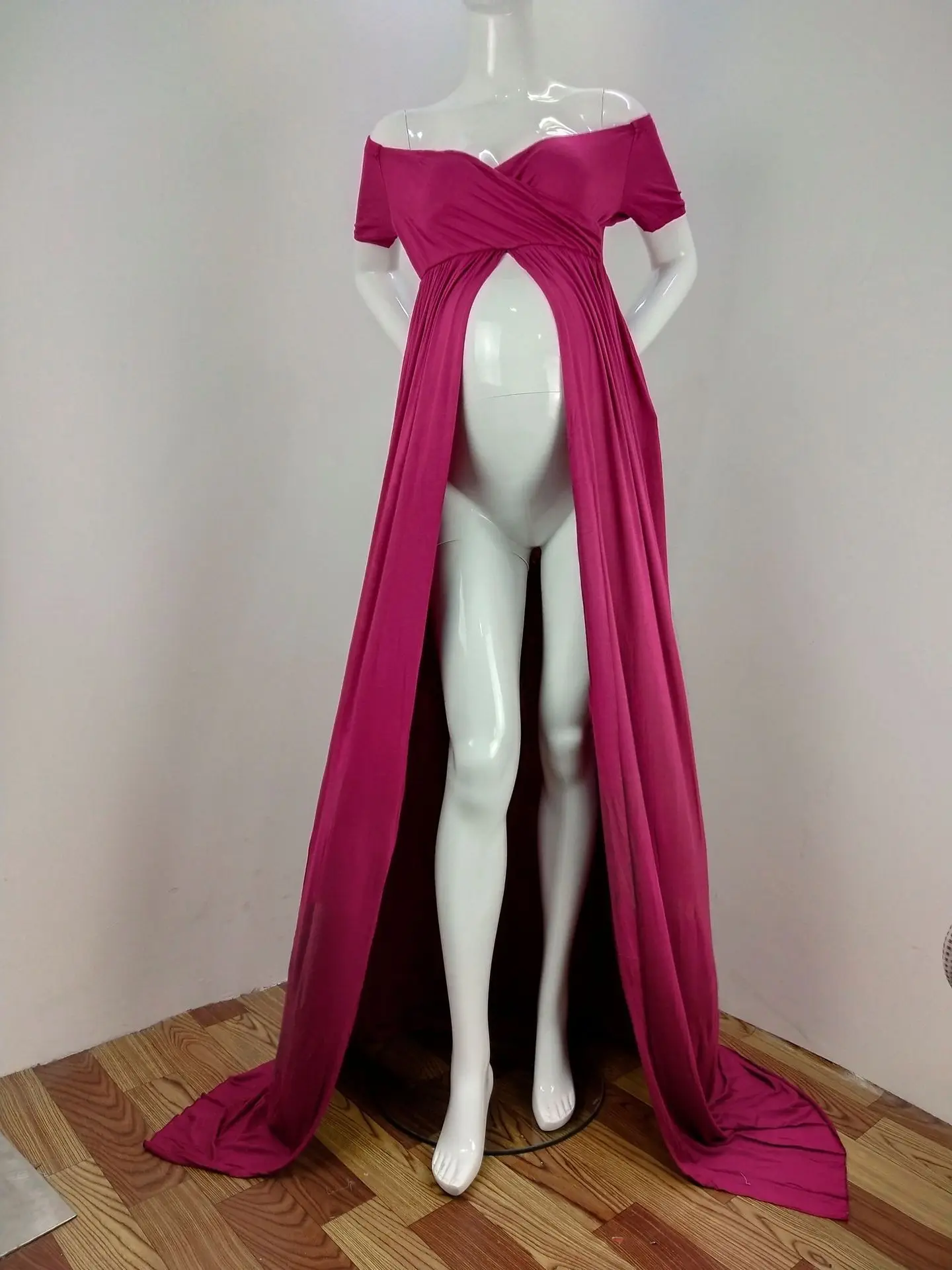 Plum Red Платье для портрета беременных женщин, импортные товары, платье с юбкой для фотосессии беременных женщин - Цвет: Plum Red